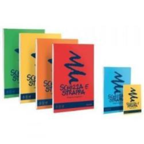 CARTOTECNICA FAVINI SCHIZZA E STRAPPA BLOCCHI DA DISEGNO A4 50 GR LISCIO 15 FOGLI COLORE BIANCO CONF 5 Pz.